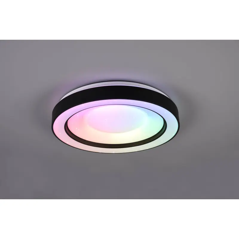 Plafonnier Intérieur Plastique noir mat 230V. LED 2700 - 6000K 2500lm.