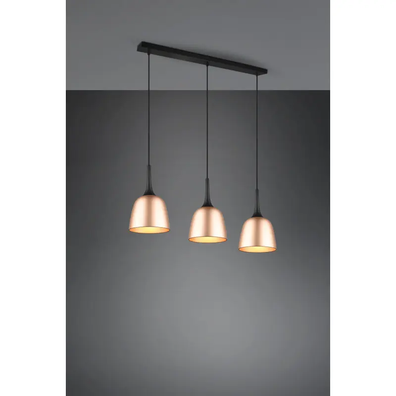 Suspension Intérieur Aluminium Laiton mat 230V.