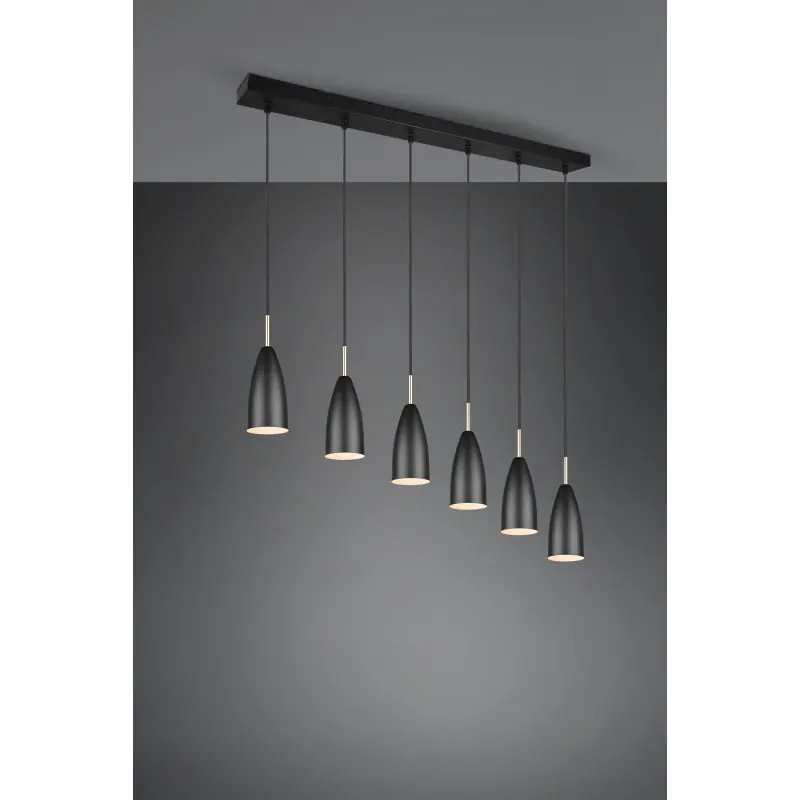 Suspension Intérieur Métal noir mat 230V.
