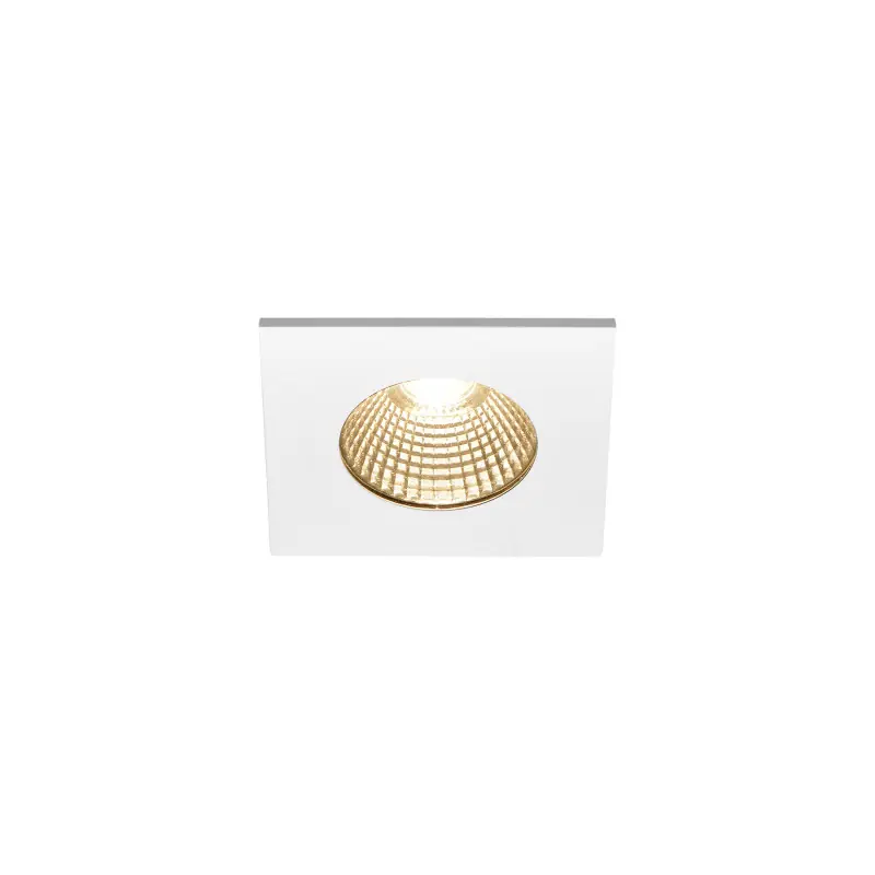 PATTA-I, encastré de plafond intérieur/extérieur, carré, blanc mat, LED, 7,3W, 1800-3000K, IP20/IP65, Dim to warm, variable