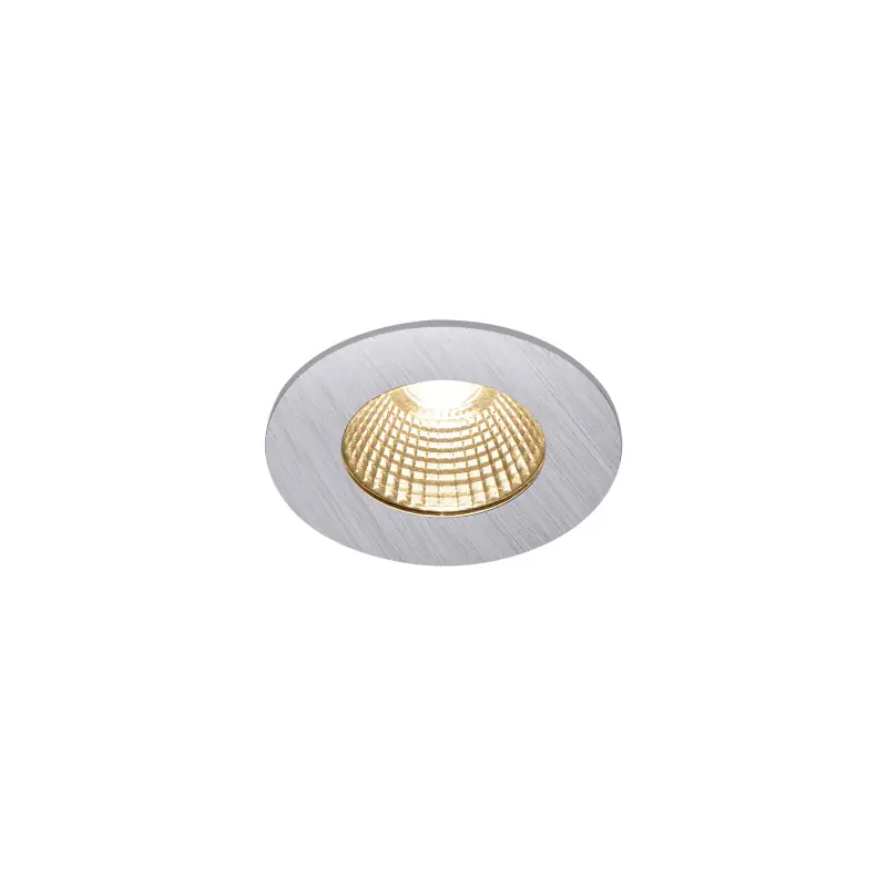 PATTA-I, encastré de plafond intérieur/extérieur, rond, alu mat, LED, 7,3W, 1800-3000K, IP20/IP65, Dim to warm, variable