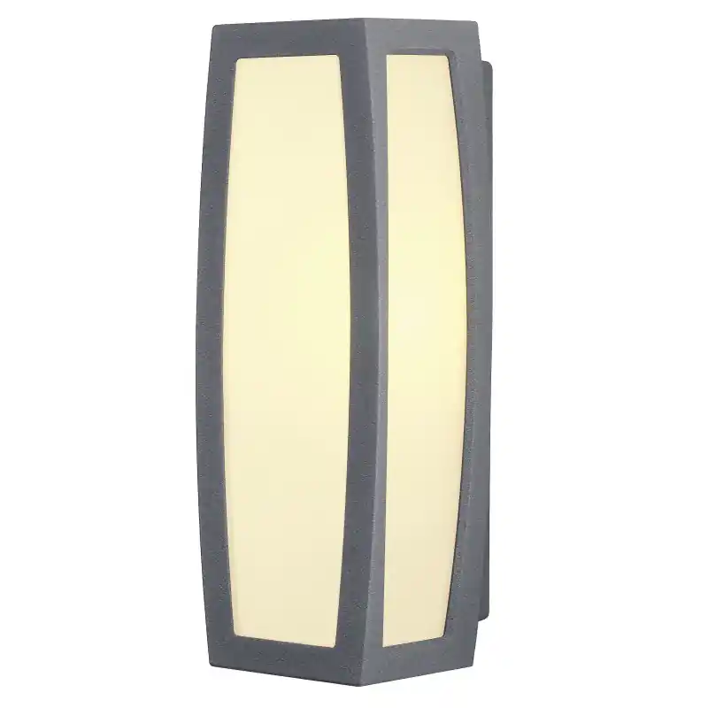 MERIDIAN BOX SENSOR, applique extérieure, diffuseur opalescent, anthracite, E27, 25W max, IP54, détecteur de mouvements