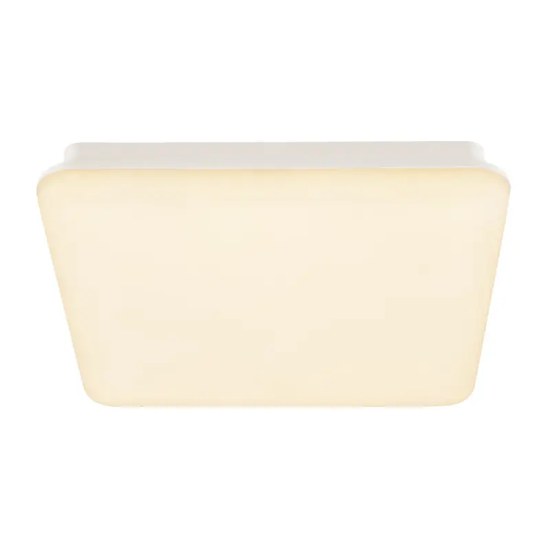 SIMA, applique et plafonnier intérieur, carré, blanc, LED, 24W, 3000K, IP44, plastique recyclé, détecteur de mouvement