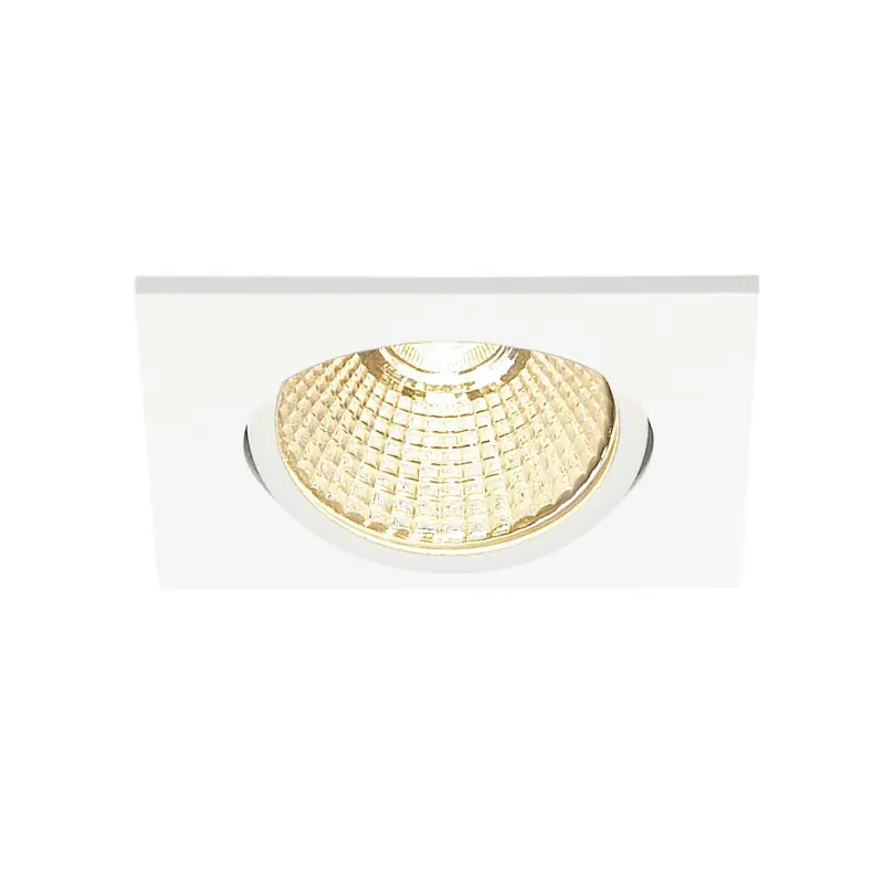 NEW TRIA 68, encastré de plafond carré, blanc mat, LED, 7,2W, 1800-3000K, clips/lames ressorts, Dim To warm, variable