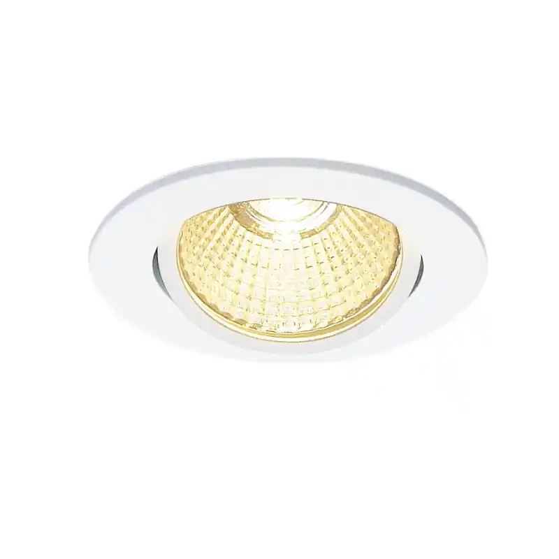 NEW TRIA 68, encastré de plafond rond, blanc mat, LED, 7,2W, 1800-3000K, clips/lames ressorts, Dim To warm, variable