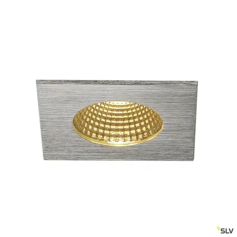 PATTA-I, encastré de plafond intérieur/extérieur, carré, alu brossé, LED, 11W, 3000K, IP20/IP65, RT 2012, variable