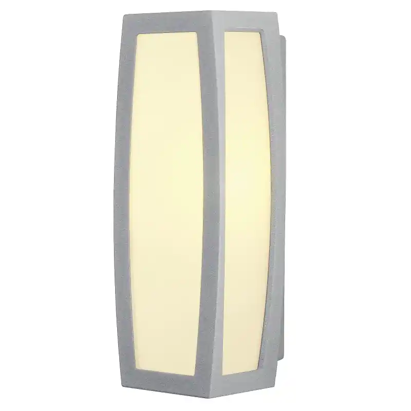 MERIDIAN BOX SENSOR, applique extérieure, diffuseur opalescent, gris, E27, 25W max, IP54, détecteur de mouvements