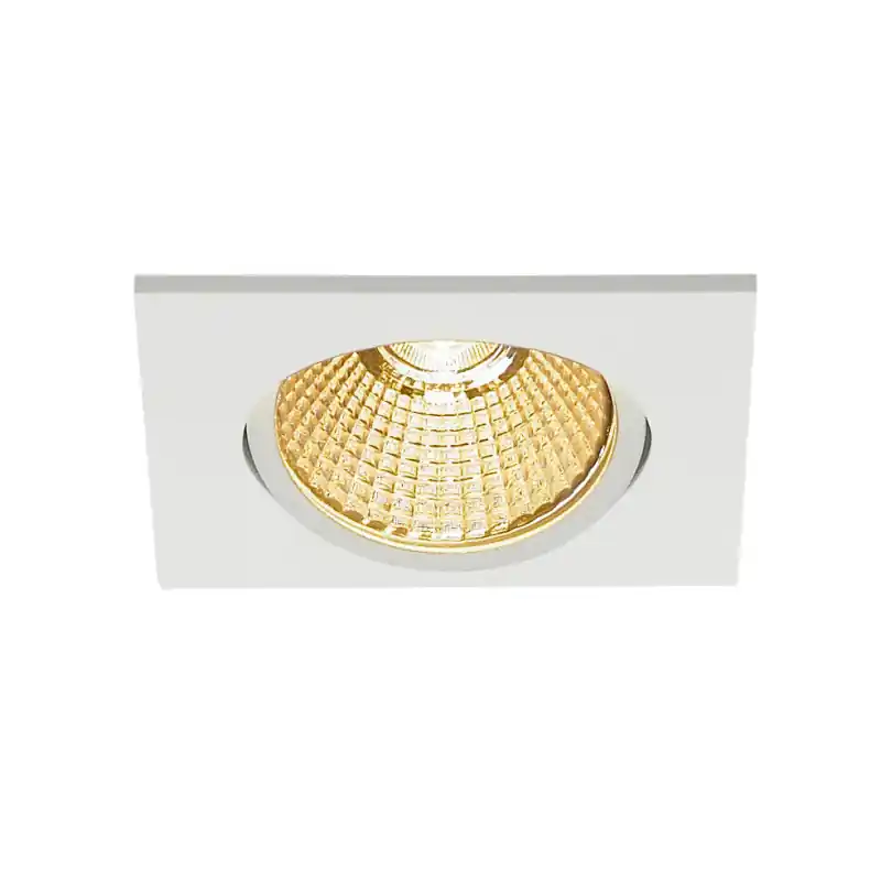 NEW TRIA 68, encastré de plafond intérieur, simple, carré, blanc mat, LED, 11W, 2700K, clips ressorts, variable