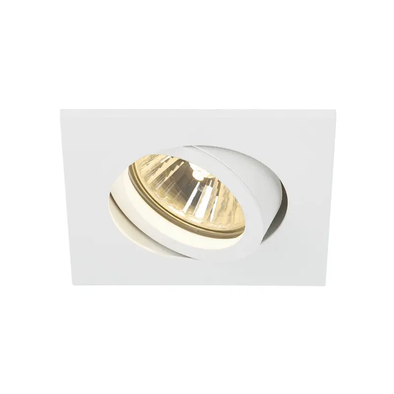 NEW TRIA 68, encastré de plafond intérieur, simple, carré, blanc, GU10/QPAR51, 50W max, clips/lames ressorts