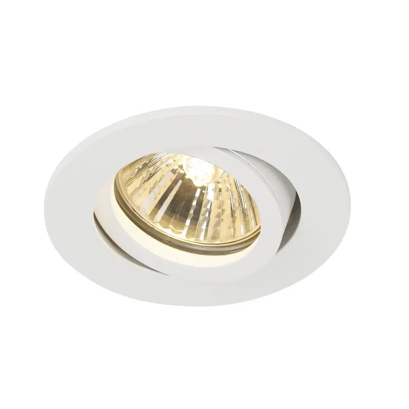 NEW TRIA 68, encastré de plafond intérieur, simple, rond, blanc, GU10/QPAR51, 50W max, clips/lames ressorts