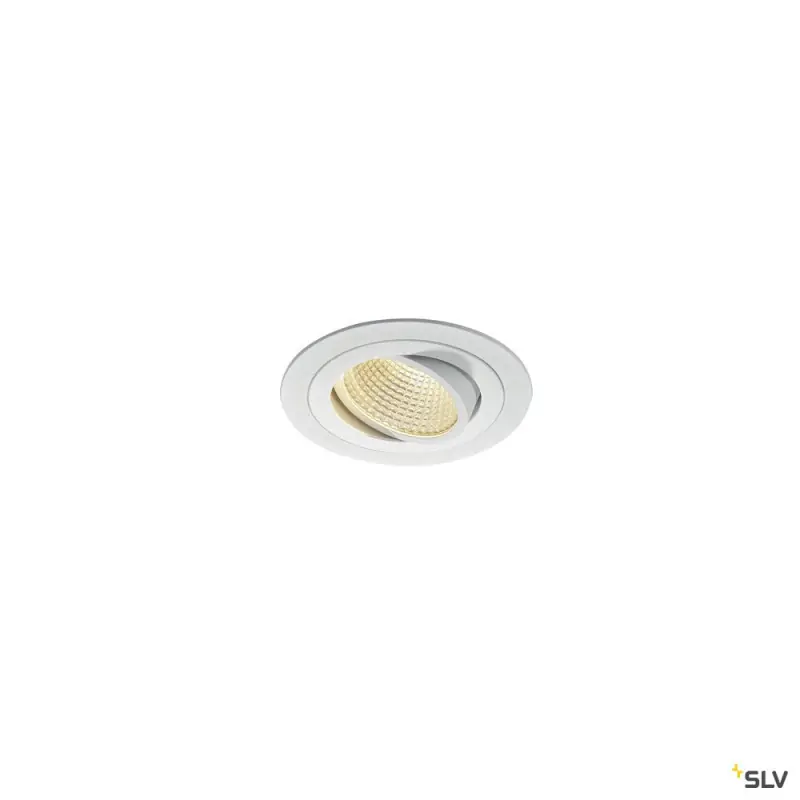 NEW TRIA 110, encastré de plafond intérieur, simple, rond, blanc, LED, 14W, 3000K, clips ressorts, variable
