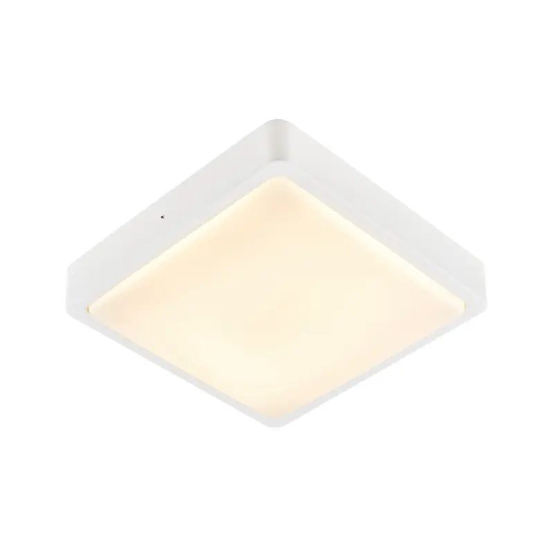 AINOS, applique et plafonnier extérieur, carré, blanc, LED, 18W, 3000K/4000K, IP65, détecteur de mouvement