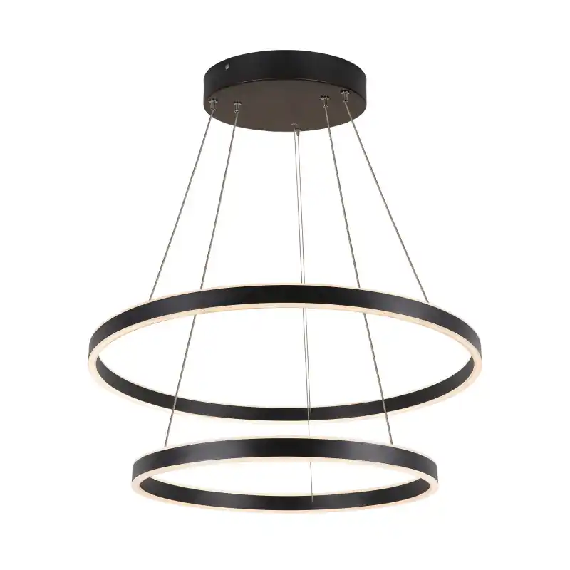 ONE DOUBLE, suspension intérieure, up/down, noir, LED, 55W, 3000/4000K, interrupteur CCT, variable Dali