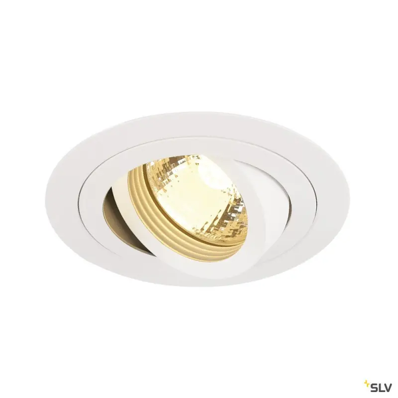 NEW TRIA 78, encastré de plafond intérieur, simple, rond, blanc, GU10/QPAR51, 50W max, clips ressorts