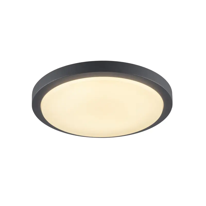 AINOS, applique et plafonnier extérieur, anthracite, LED, 22W, 3000K, IP44, détecteur de mouvements