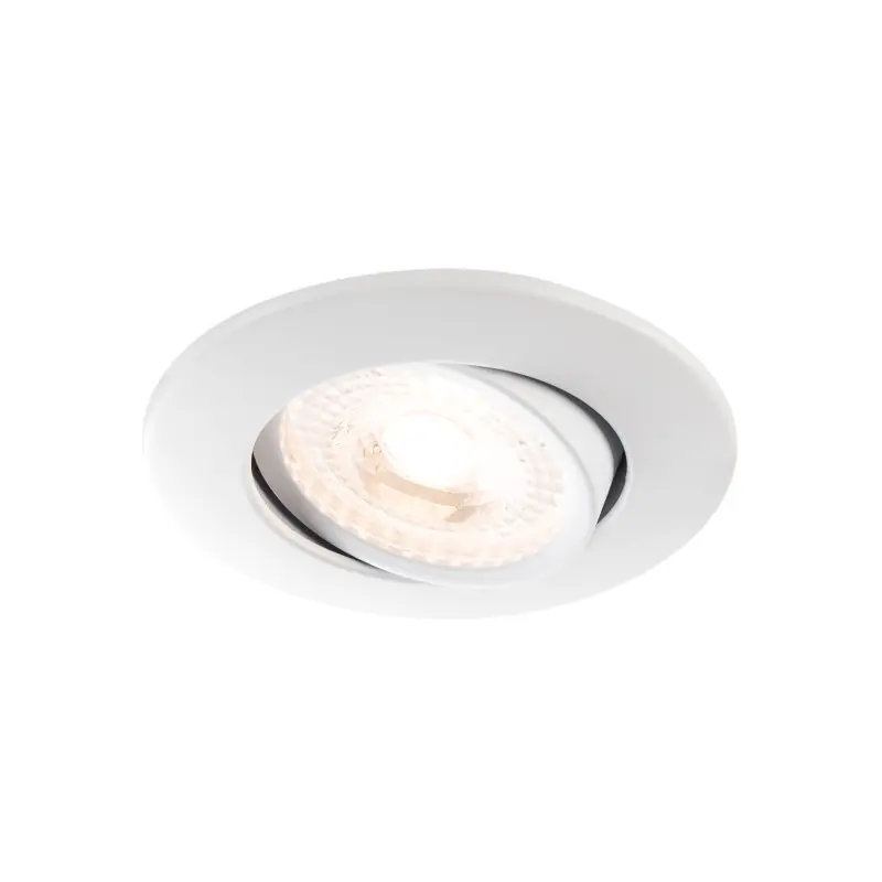 EASY-INSTALL QPAR51, encastré de plafond intérieur, rond, blanc mat, GU10/QPAR51, 20W max, RT 2012