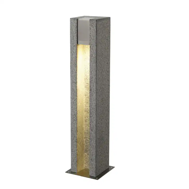 ARROCK SLOT, borne extérieure, poivre et sel, GU10/LED GU10 51mm, 4W max, IP44, granite, inox 304