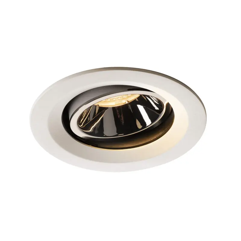 NUMINOS® MOVE M, encastré de plafond intérieur, orientable, 20 deg , blanc/chrome, LED, 17,55W, 3000K