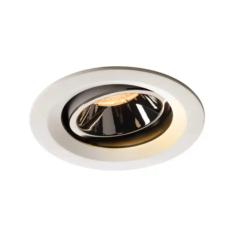 NUMINOS® MOVE M, encastré de plafond intérieur, orientable, 40 deg , blanc/chrome, LED, 17,55W, 2700K