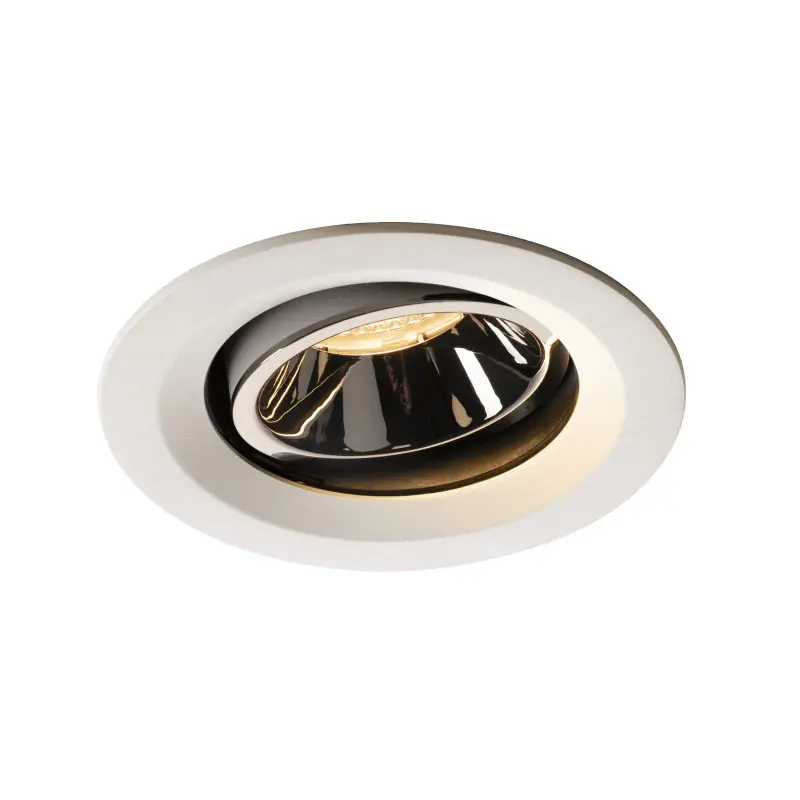 NUMINOS® MOVE M, encastré de plafond intérieur, orientable, 40 deg , blanc/chrome, LED, 17,55W, 3000K