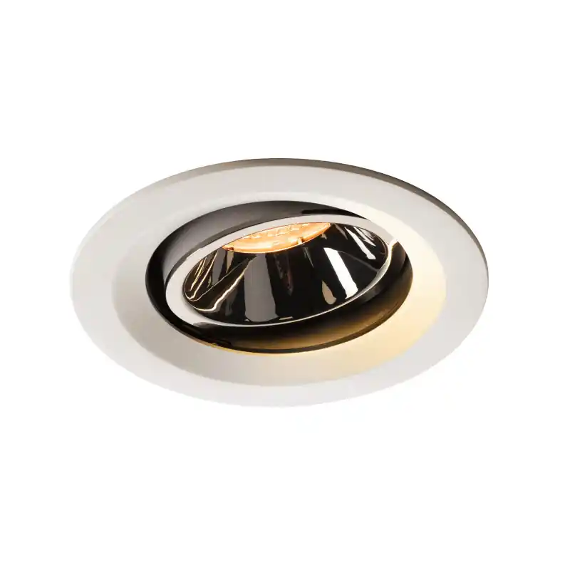 NUMINOS® MOVE M, encastré de plafond intérieur, orientable, 55 deg , blanc/chrome, LED, 17,55W, 2700K