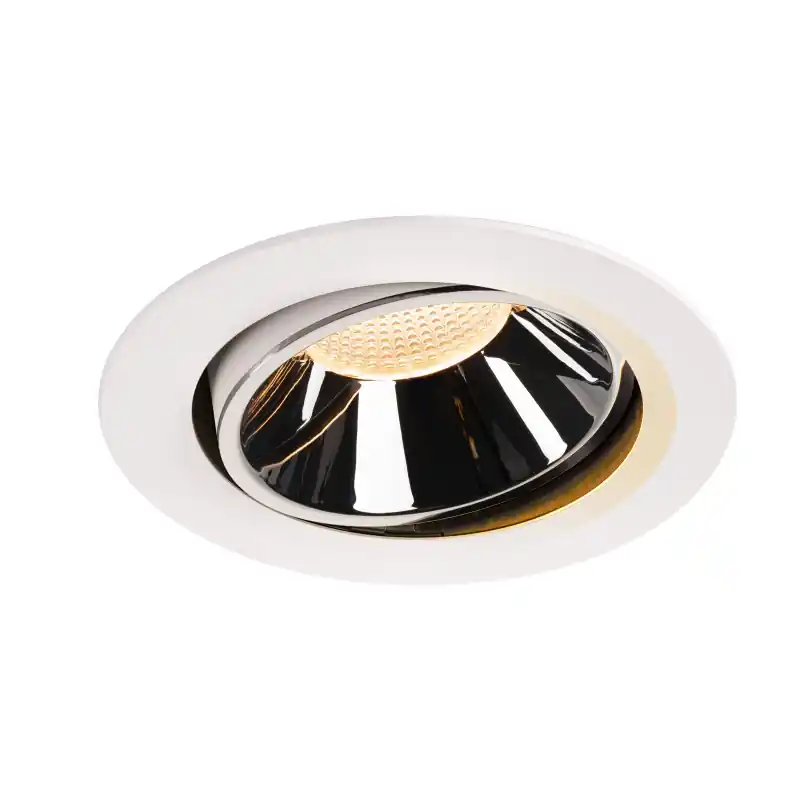 NUMINOS® MOVE XL, encastré de plafond intérieur, orientable, 20 deg , blanc/chrome, LED, 37,4W, 2700K