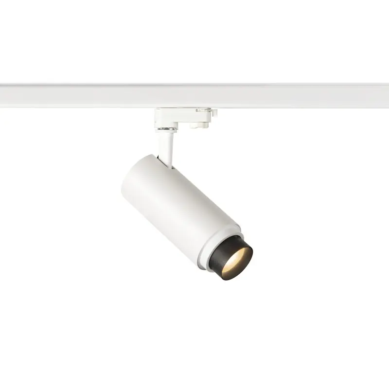 NUMINOS® ZOOM M, spot pour rail 3 allumages intérieur, 15 deg , blanc/noir, LED, 20W, 3000K, variable