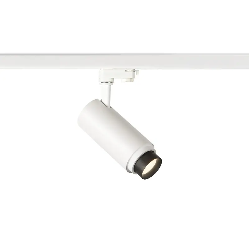 NUMINOS® ZOOM M, spot pour rail 3 allumages intérieur, 15 deg , blanc/noir, LED, 20W, 4000K, variable