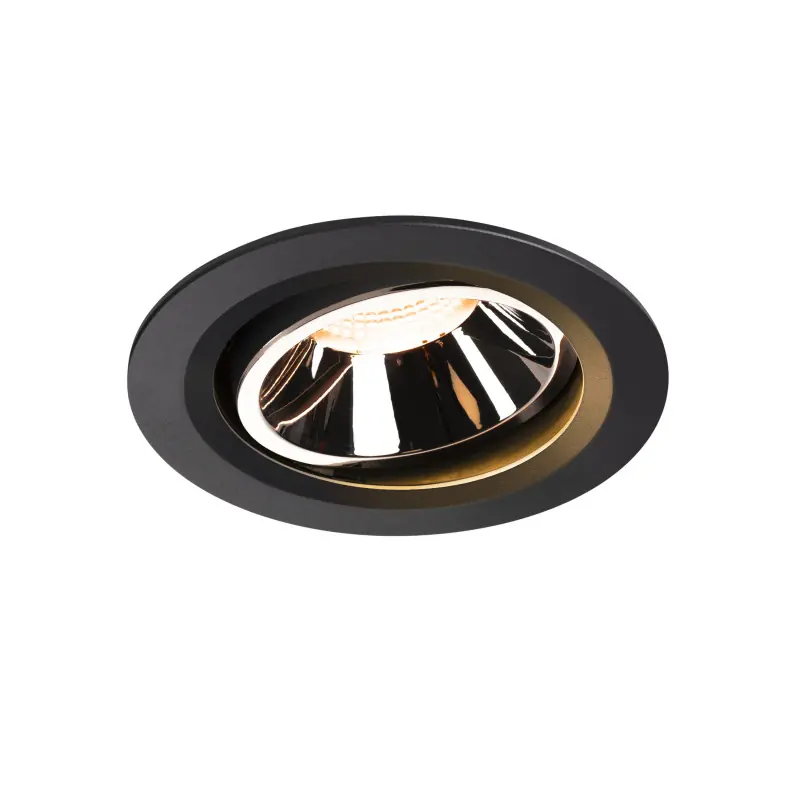 NUMINOS® MOVE L, encastré de plafond intérieur, orientable, 20 deg , noir/chrome, LED, 25,41W, 2700K