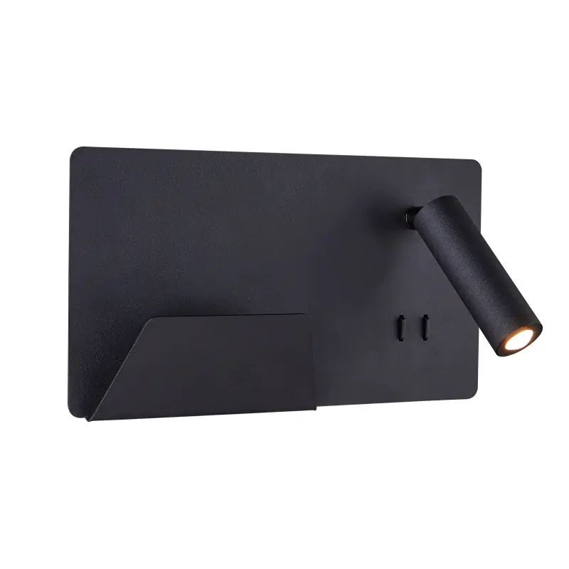SOMNILA SPOT, applique intérieure, liseuse, version gauche, noir, LED, 13W, 3000K, avec port USB