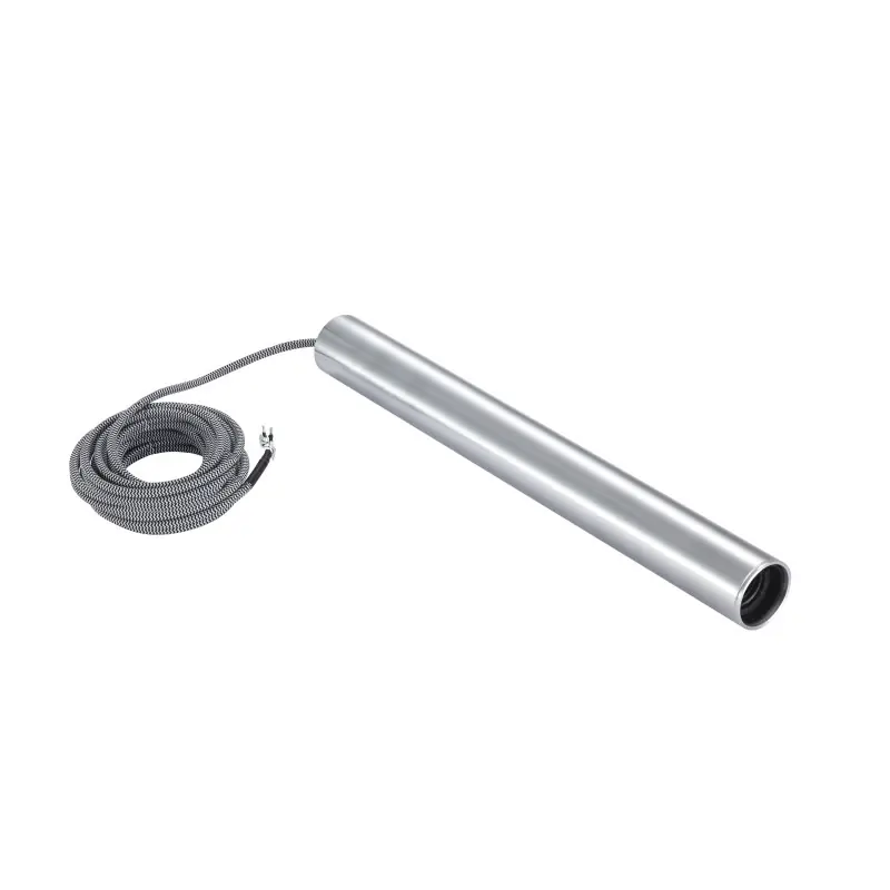 FITU, suspension intérieure, hauteur 40 cm, alu brossé, E27, 60W max, câble nu sans patère de 5m