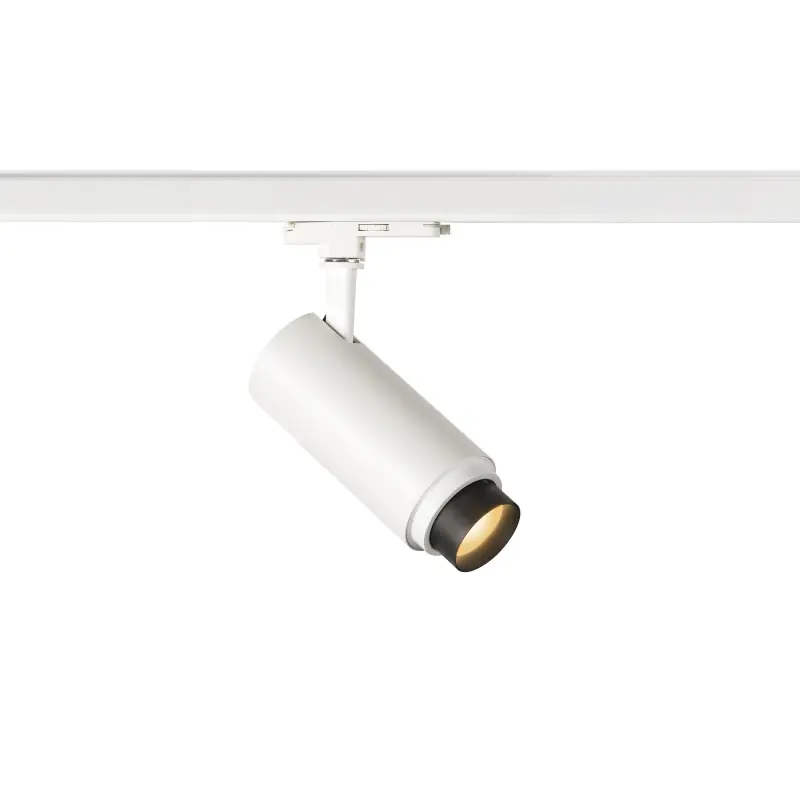 NUMINOS® ZOOM M, spot pour rail 3 allumages intérieur, 15 deg , noir, LED, 20W, 2700K, variable Dali
