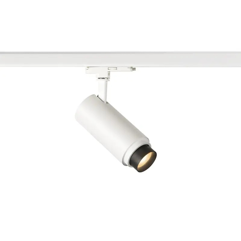 NUMINOS® ZOOM M, spot pour rail 3 allumages intérieur, 15 deg , noir, LED, 20W, 3000K, variable Dali