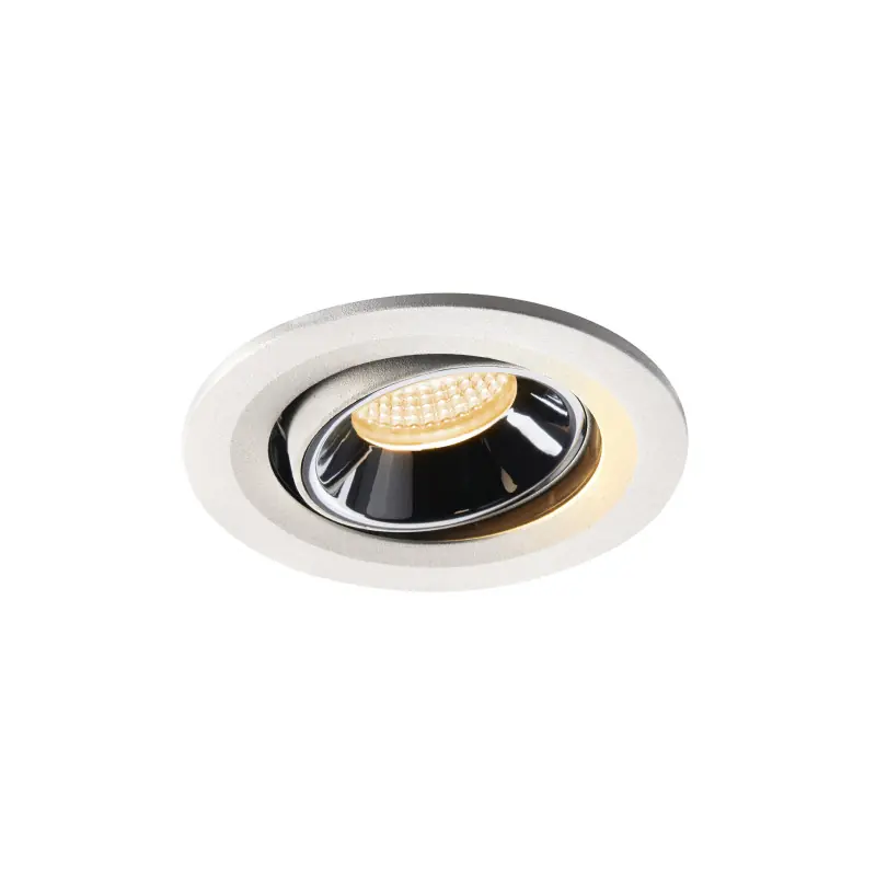 NUMINOS® MOVE S, encastré de plafond intérieur, orientable, 55 deg , blanc/chrome, LED, 8,6W, 2700K