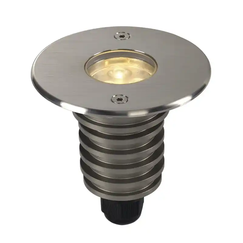 DASAR® 920, encastré de sol extérieur, inox brossé, LED, 5,5W, 3000K, IP67, collerette inox 316