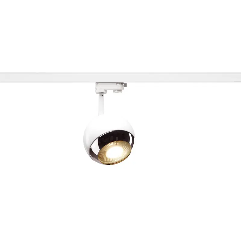 LIGHT EYE® 150 TRACK, spot pour rail 3 allumages intérieur, blanc/chrome, GU10/QPAR111, 75W max