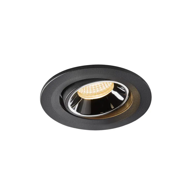 NUMINOS® MOVE S, encastré de plafond intérieur, orientable, 40 deg , noir/chrome, LED, 8,6W, 3000K