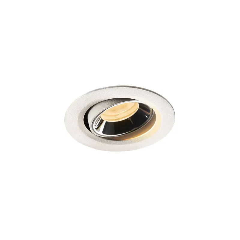 NUMINOS® MOVE XS, encastré de plafond intérieur, orientable, 40 deg , blanc/chrome, LED, 7W, 3000K