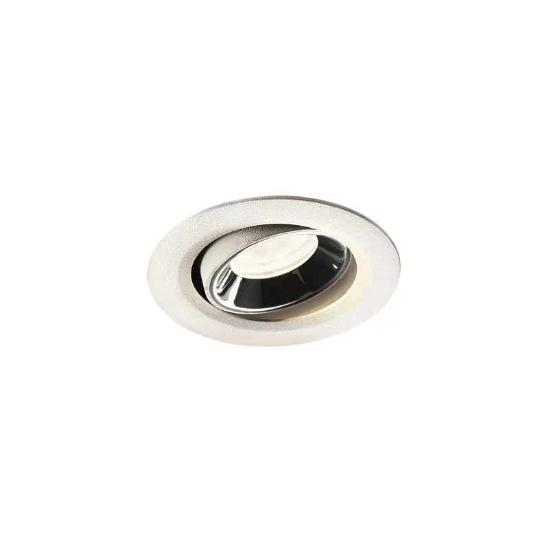 NUMINOS® MOVE XS, encastré de plafond intérieur, orientable, 40 deg , blanc/chrome, LED, 7W, 4000K