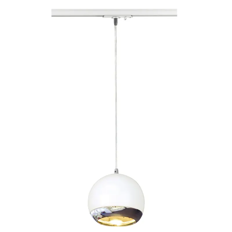 LIGHT EYE® 150, suspension pour rail 1 allumage intérieur, blanc/chrome, GU10/QPAR111, 75W max