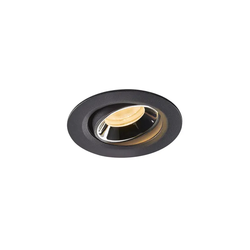 NUMINOS® MOVE XS, encastré de plafond intérieur, orientable, 40 deg , noir/chrome, LED, 7W, 3000K