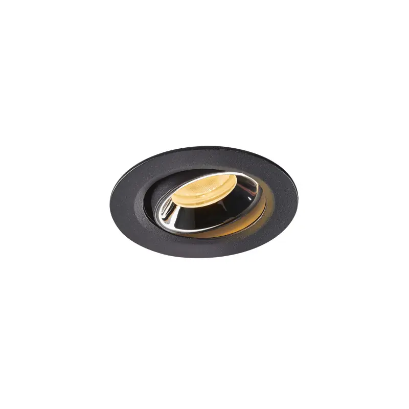 NUMINOS® MOVE XS, encastré de plafond intérieur, orientable, 55 deg , noir/chrome, LED, 7W, 2700K