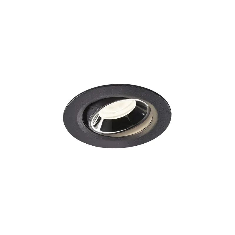 NUMINOS® MOVE XS, encastré de plafond intérieur, orientable, 55 deg , noir/chrome, LED, 7W, 4000K