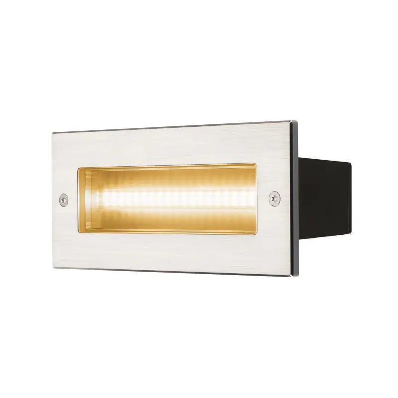 BRICK, encastré mural extérieur, symétrique, inox, LED, 11W, 3000K, IP65, collerette inox 316
