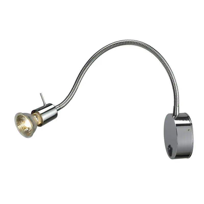 DIO FLEX PLATE, applique intérieure, liseuse, chrome, GU10/QPAR51, 50W max, avec interrupteur