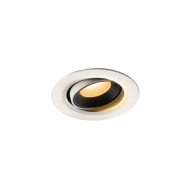 NUMINOS® MOVE XS, encastré de plafond intérieur, orientable, 40 deg , blanc/noir, LED, 7W, 2700K
