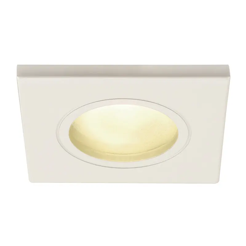 DOLIX OUT, encastré de plafond intérieur/extérieur, carré, blanc, GU10/QPAR51, 50W max, IP65
