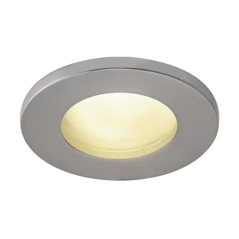 DOLIX OUT, encastré de plafond intérieur/extérieur, rond, argent, GU10/QPAR51, 50W max, IP65