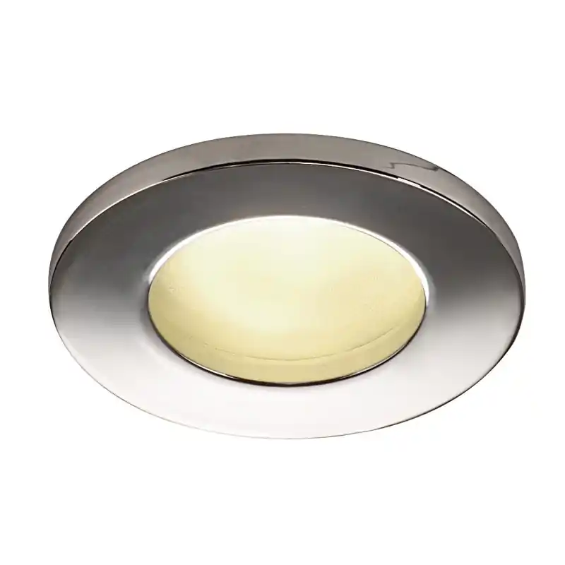 DOLIX OUT, encastré de plafond intérieur/extérieur, rond, chrome, GU10/QPAR51, 50W max, IP65