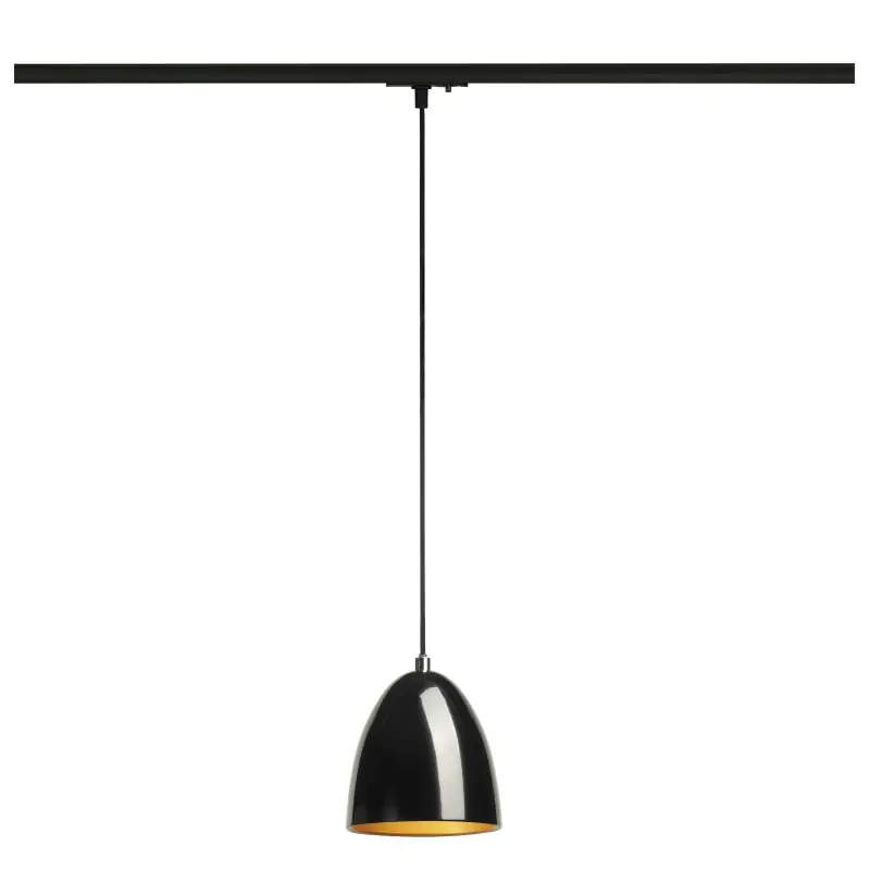 PARA CONE 14, suspension pour rail 1 allumage intérieur, noir laqué/or, GU10/QPAR51, 35W max
